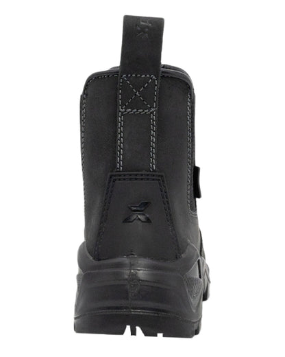 Black Coloured Xpert Mens Defiant S3 Safety Dealer Boots on White Background
