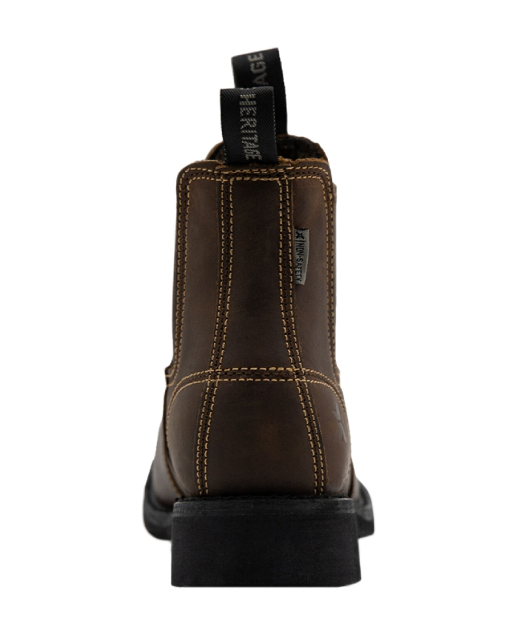 Brown Coloured Xpert Mens Heritage Chelsea Non-Safety Boots on White Background
