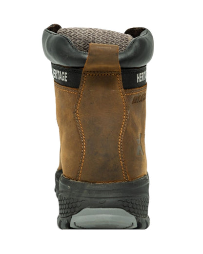 Brown Coloured Xpert Mens Heritage Legend Waterproof S7L Safety Boots on White Background
