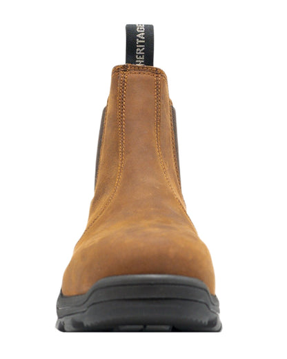 Brown coloured Xpert Mens Heritage Rancher Non-Safety Boots on White Background
