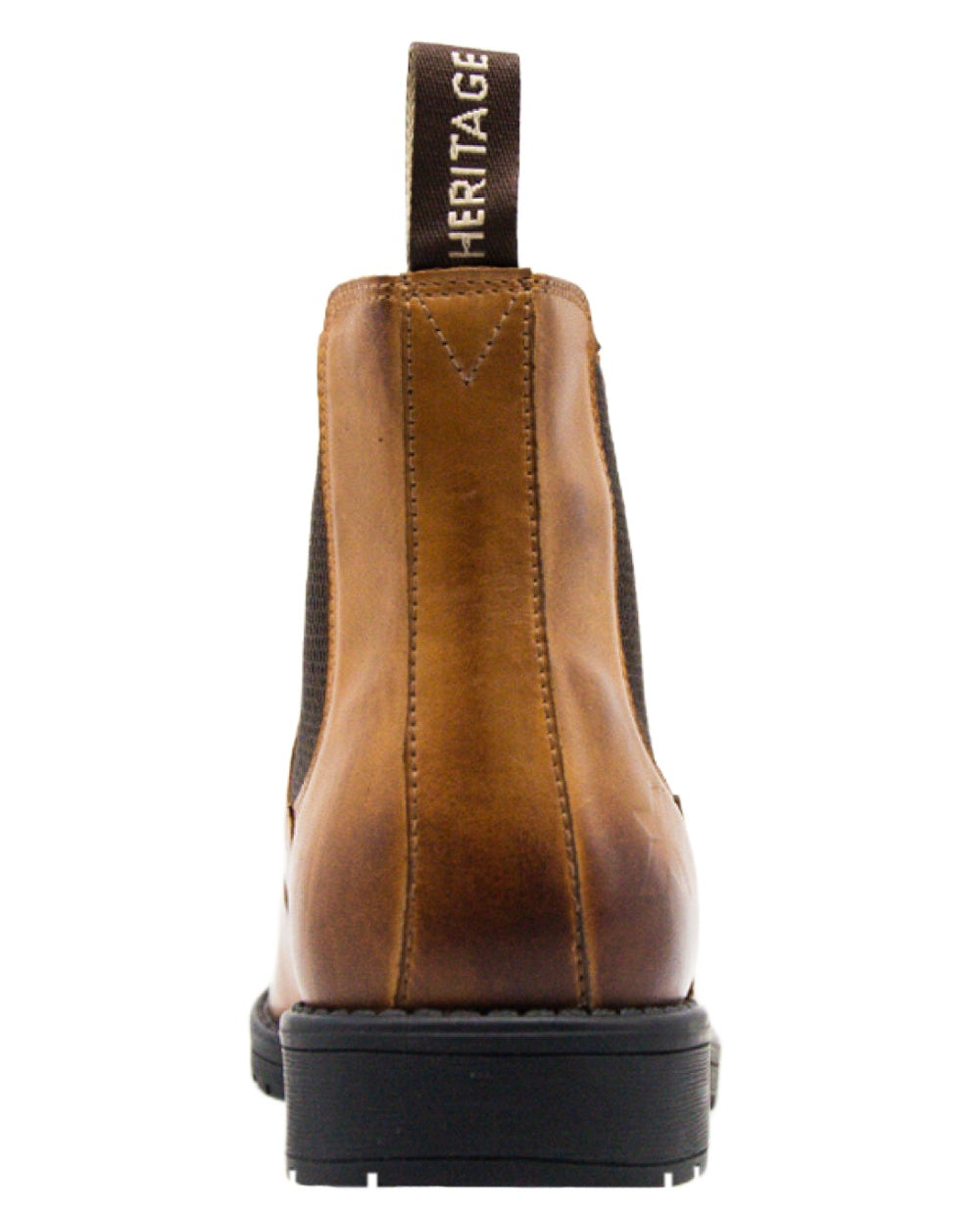 Burnished Tan Coloured Xpert Mens Heritage Saddler Dealer Boots on White Background
