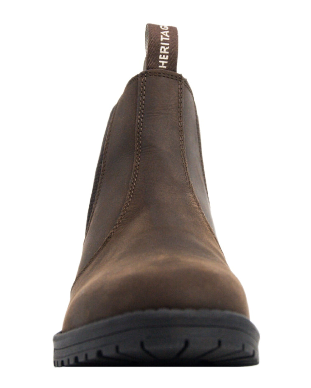 Rustic Brown Coloured Xpert Mens Heritage Saddler Dealer Boots on White Background
