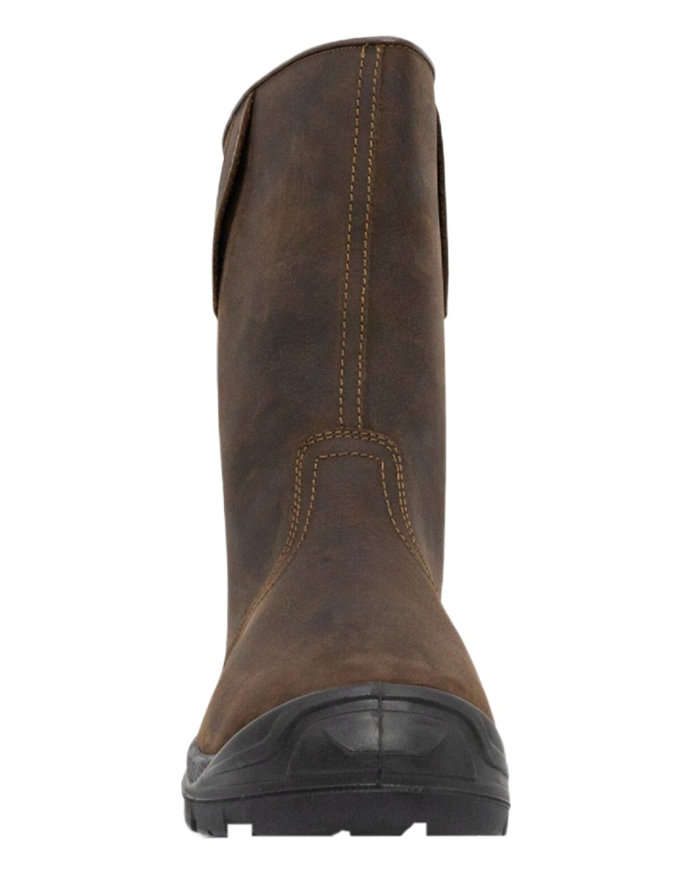 Brown Coloured Xpert Mens Invincible S3 Safety Waterproof Rigger Boots on White Background

