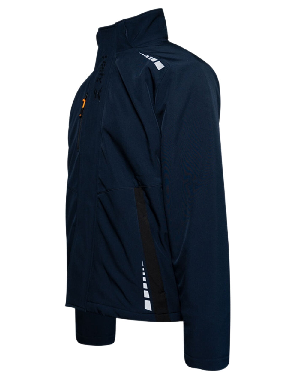 Navy Coloured Xpert Mens Pro 3 Layer TPU Tactical Shell Jacket on White Background
