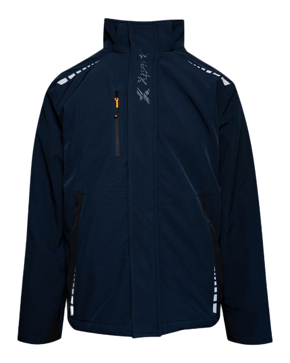 Navy Coloured Xpert Mens Pro 3 Layer TPU Tactical Shell Jacket on White Background