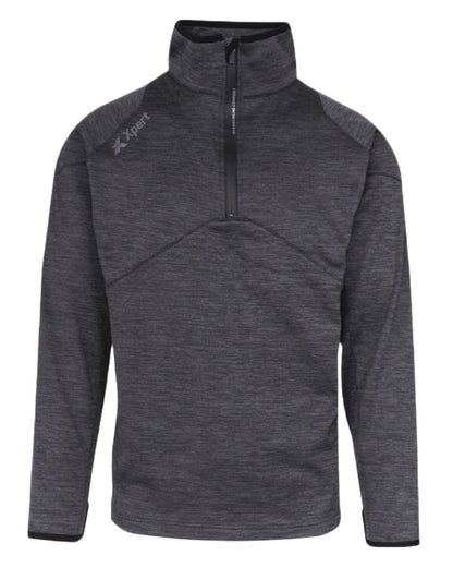 Grey Coloured Xpert Mens Pro Half Zip Tech Fleece on White Background
