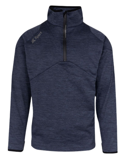 Navy Coloured Xpert Mens Pro Half Zip Tech Fleece on White Background
