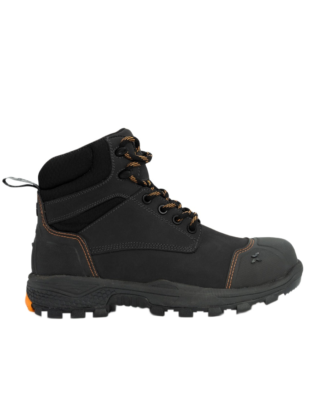 Black Coloured Xpert Mens Pro Raptor Waterproof Safety Boots on White Background