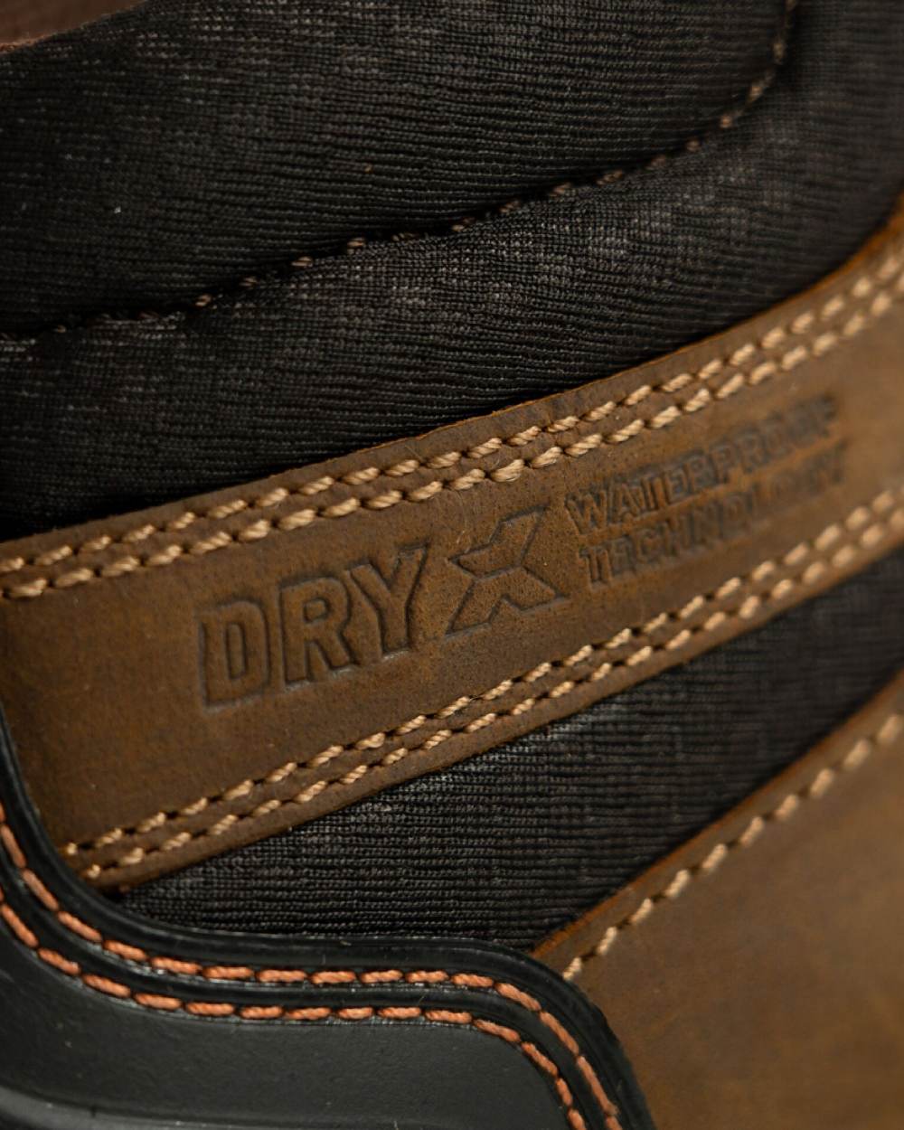 Brown Coloured Xpert Mens Pro Raptor Waterproof Safety Boots on White Background
