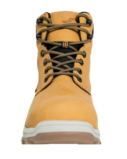 Honey Coloured Xpert Mens Pro Raptor Waterproof Safety Boots on White Background
