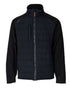 Black Coloured Xpert Mens Pro Rip-Stop Insulated Hybrid Jacket on White Background
