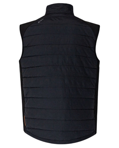 Black Coloured Xpert Mens Pro Rip-Stop Panelled Bodywarmer on White Background
