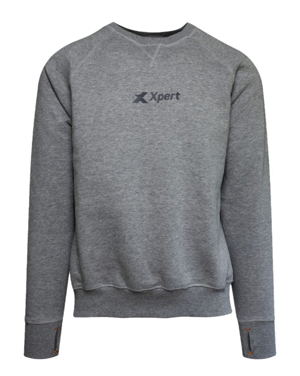 Grey Marl Coloured Xpert Mens Pro Sweatshirt on White Background
