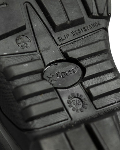 Black Coloured Xpert Mens Pro Zipster Safety Zip-Side Boots on White Background
