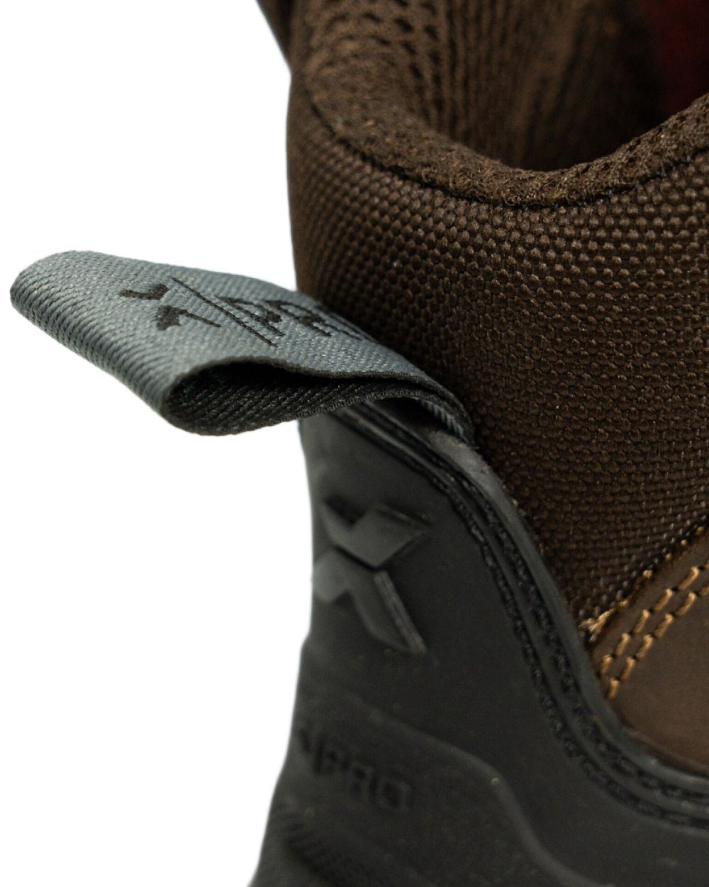 Brown Coloured Xpert Mens Pro Zipster Safety Zip-Side Boots on White Background
