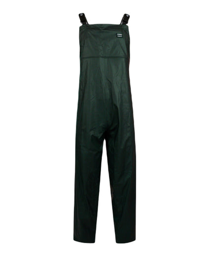 Green Coloured Xpert Mens Swampmaster No-Sweat Stormgear Waterproof Bib &amp; Brace on White Background
