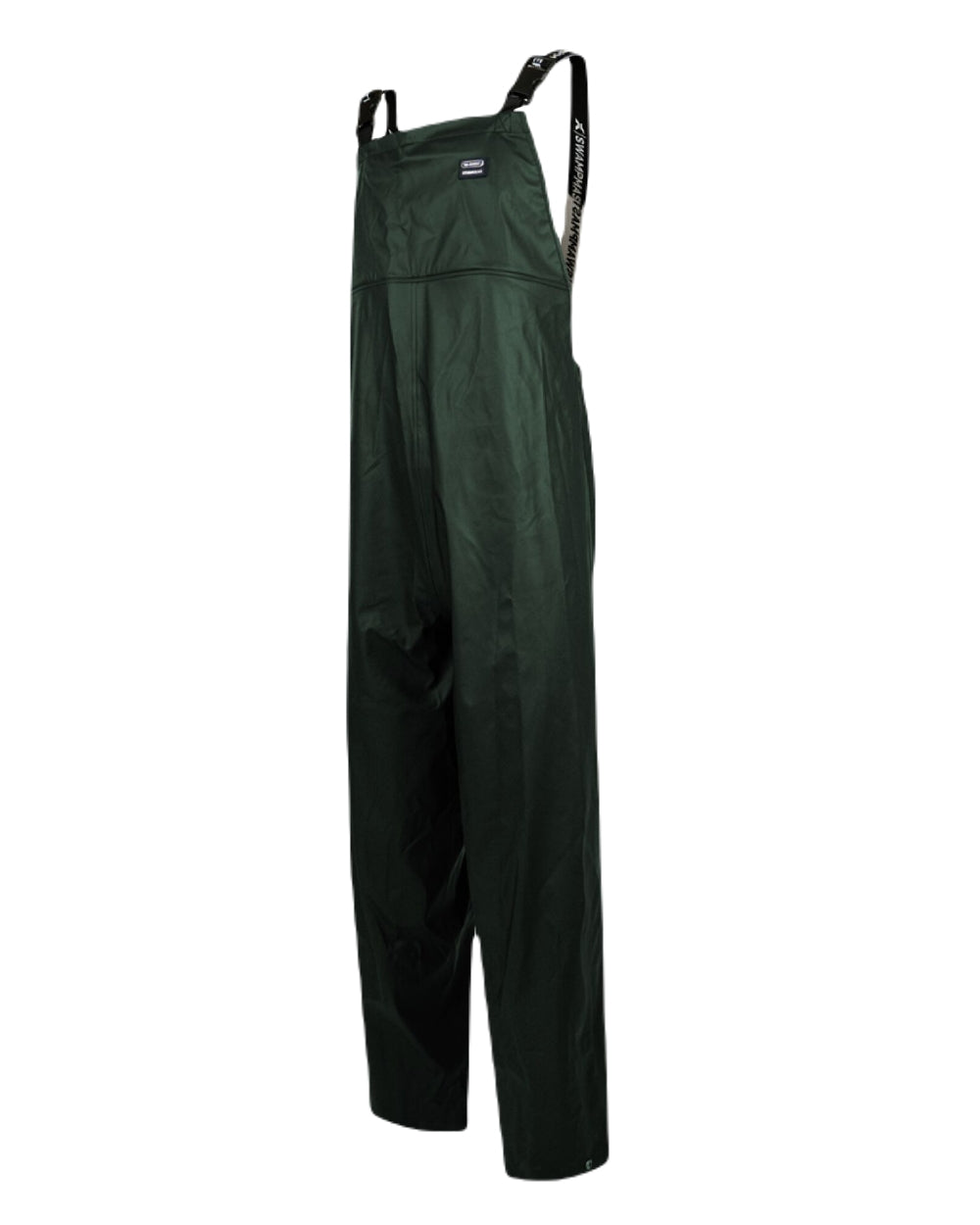 Green Coloured Xpert Mens Swampmaster No-Sweat Stormgear Waterproof Bib &amp; Brace on White Background
