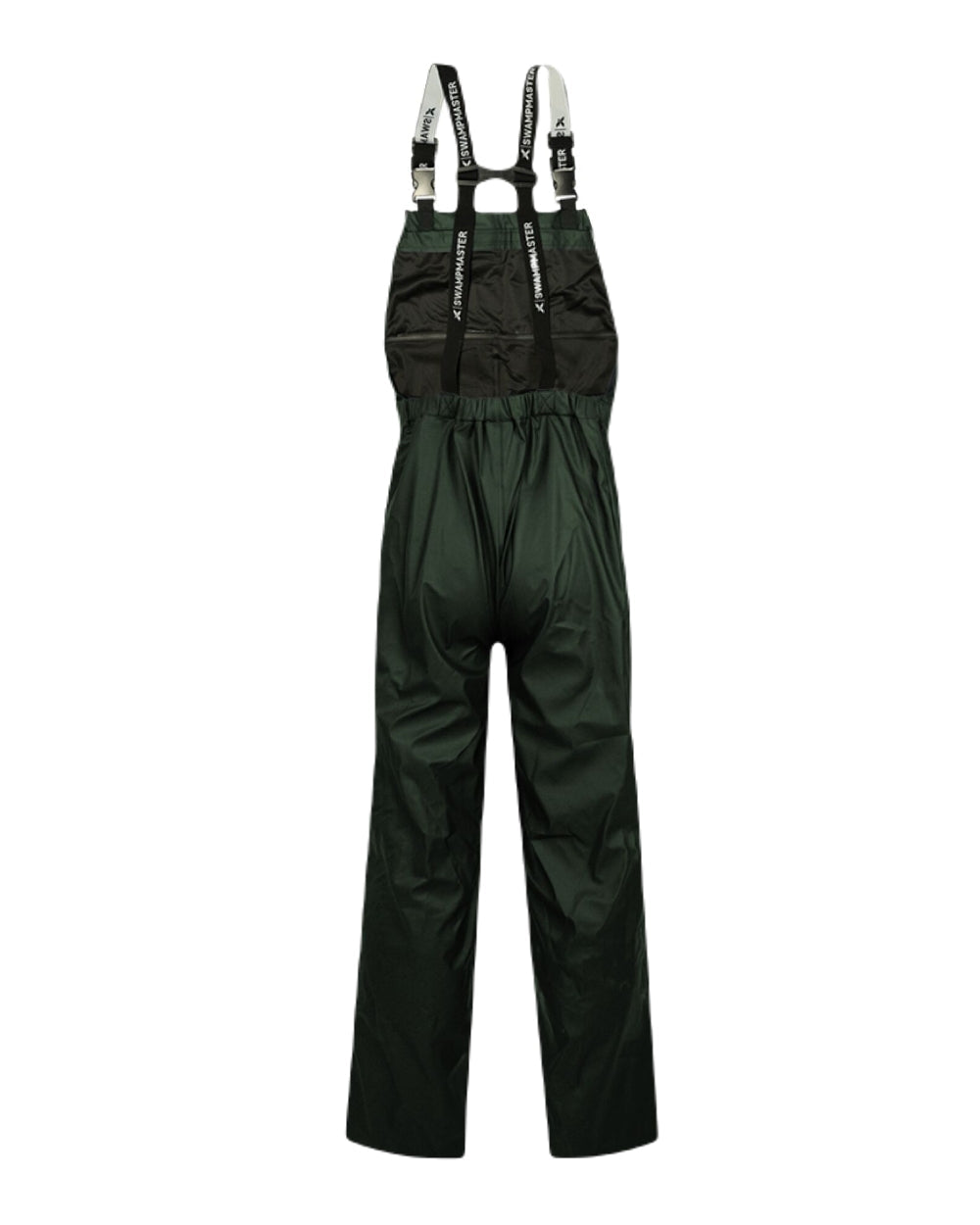 Green Coloured Xpert Mens Swampmaster No-Sweat Stormgear Waterproof Bib &amp; Brace on White Background
