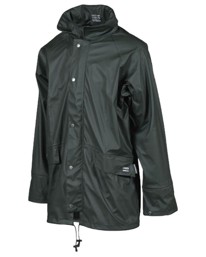 Green Coloured Xpert Mens Swampmaster No-Sweat Stormgear Waterproof Jacket on White Background
