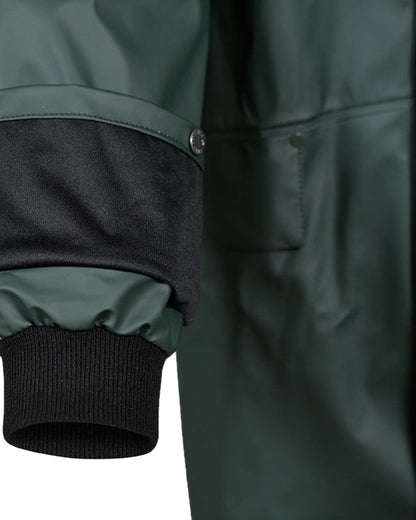 Green Coloured Xpert Mens Swampmaster No-Sweat Stormgear Waterproof Jacket on White Background
