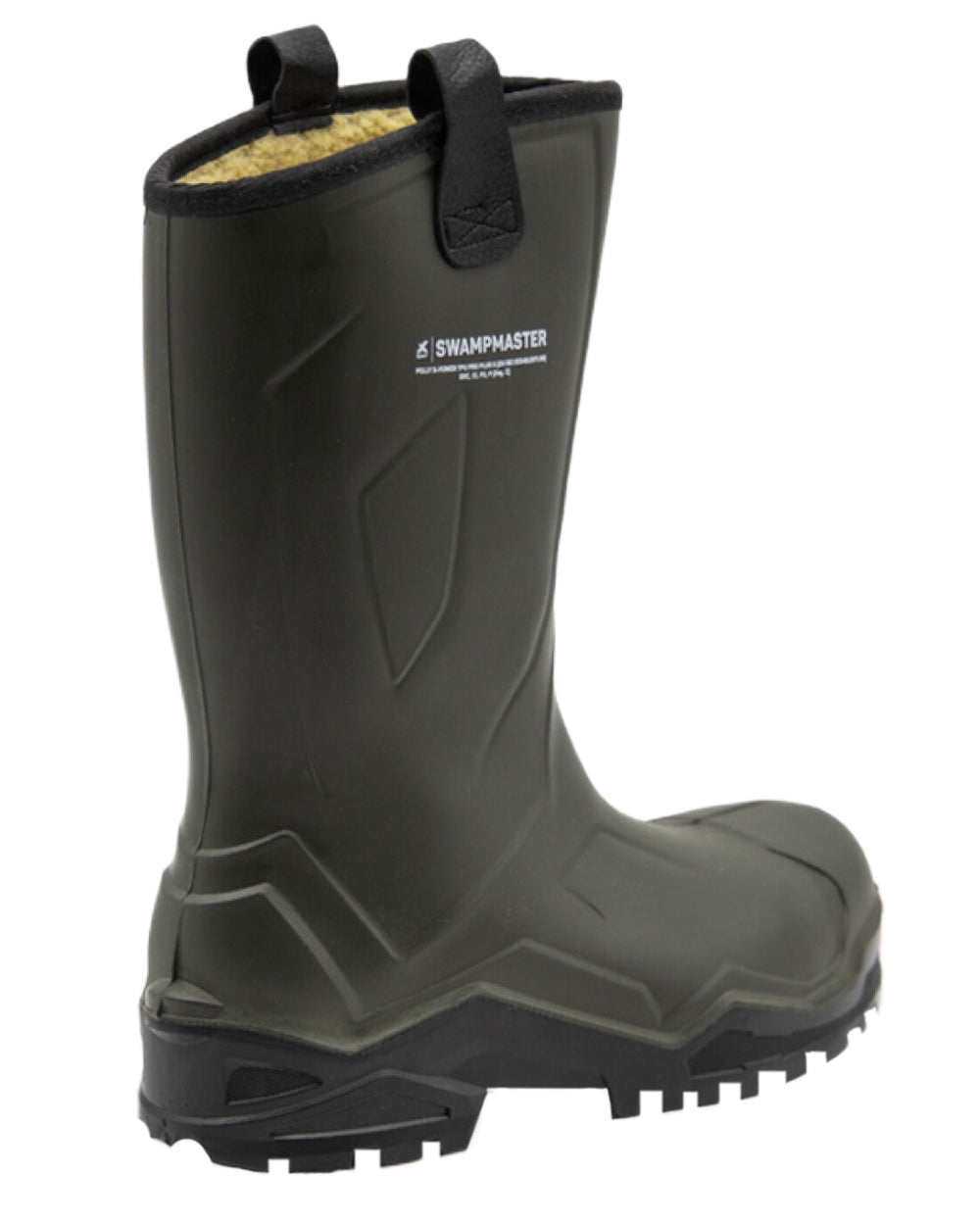 Green Coloured Xpert Mens Swampmaster Pro Challenger+ Safety Wellingtons on White Background
