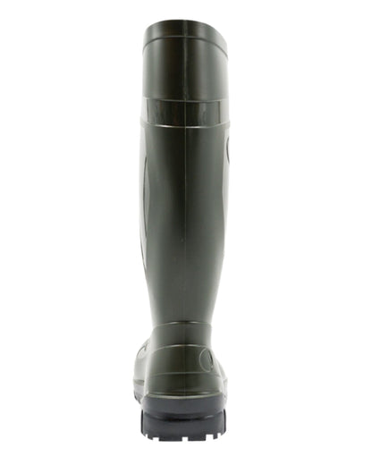 Green Coloured Xpert Mens Swampmaster Vortex Non-Safety PVC Wellingtons on White Background
