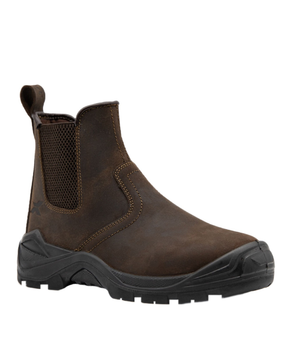 Brown Coloured Xpert Mens Tempest Non-Safety Dealer Boots on White Background
