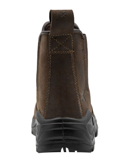 Brown Coloured Xpert Mens Tempest Non-Safety Dealer Boots on White Background
