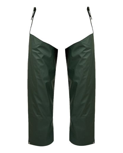 Green Coloured Xpert Swampmaster No-Sweat Stormgear Waterproof Split Leggings on White Background
