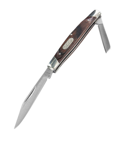 wood handle Deuce Twin Bladed Knife by Buck Knives  