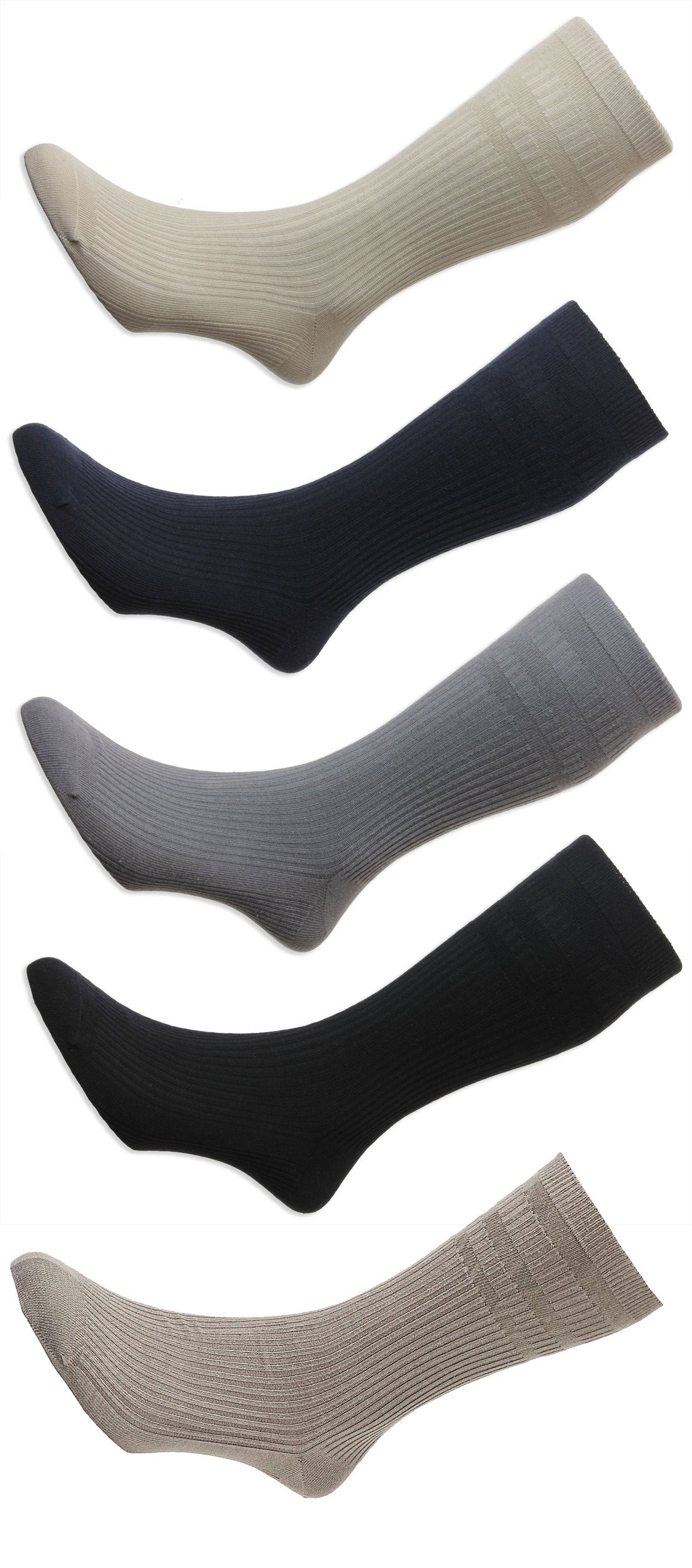 HJ Hall Extra Wide Soft Top Sock | Sanitised Cotton | Black, Mink, Grey, Navy