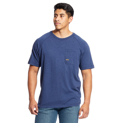 Ariat Rebar Men's Cotton Strong T-Shirt in Navy Heather