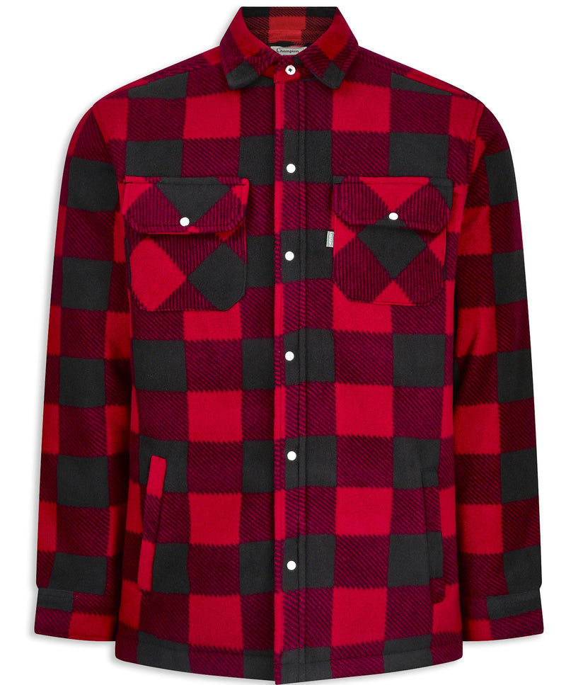 Red Champion Kinross Padded Fleece Lumberjack Shirt 