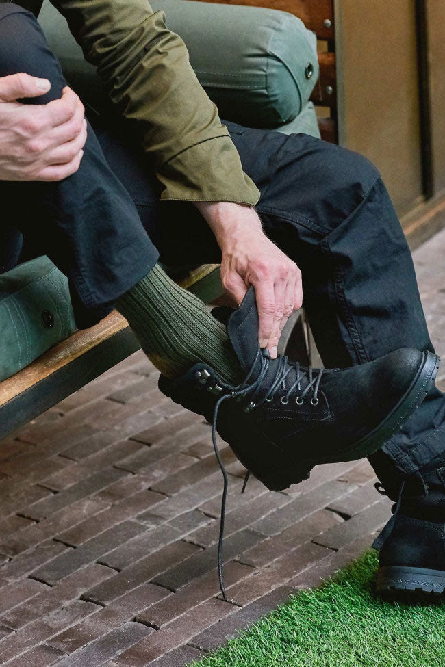 Olive Green HJ Hall Commando Sock | Wool Rich