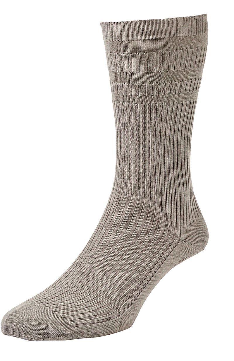 Mink HJ Hall Extra Wide Soft Top Sock | Sanitised Cotton