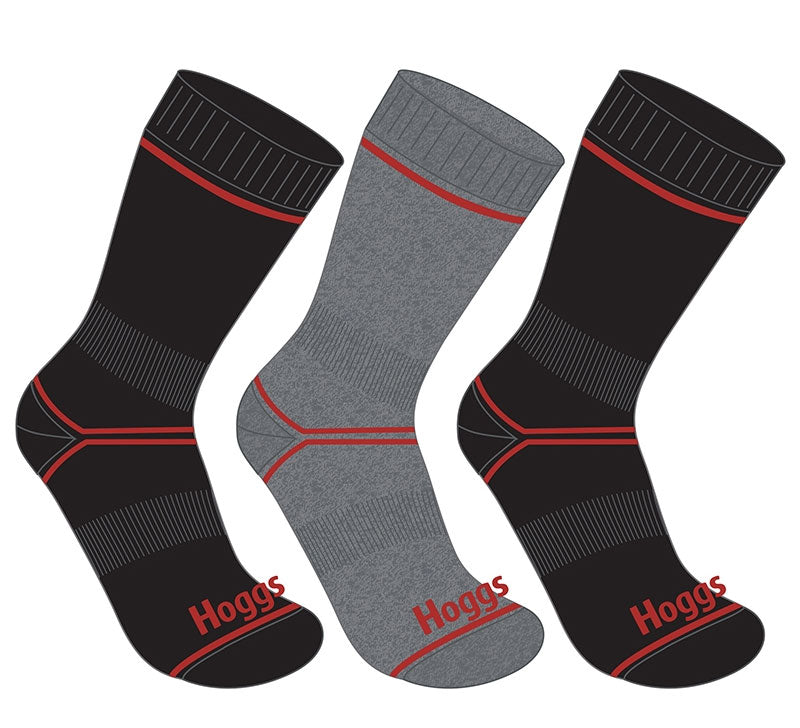 Hoggs of Fife Comfort Cotton Work Socks | Triple Pack - Hollands Country Clothing