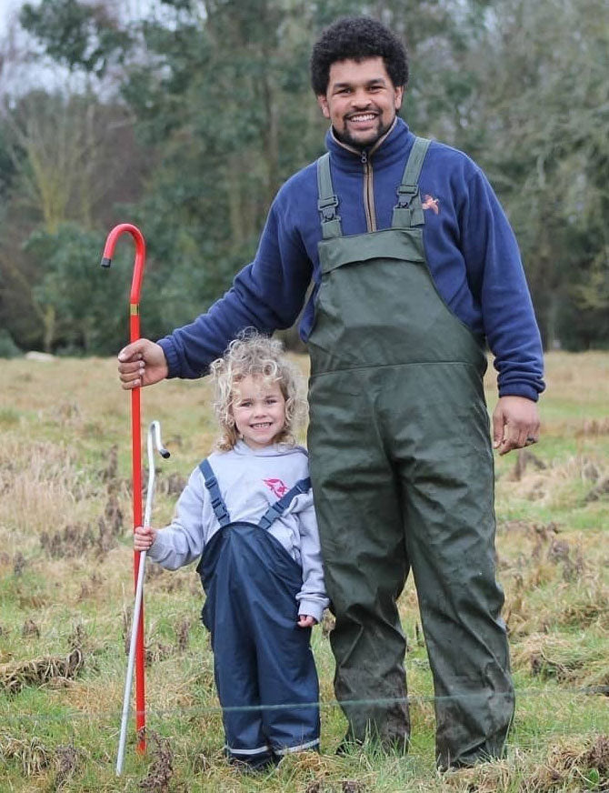 Farmer and daughter farm waterproof outfit