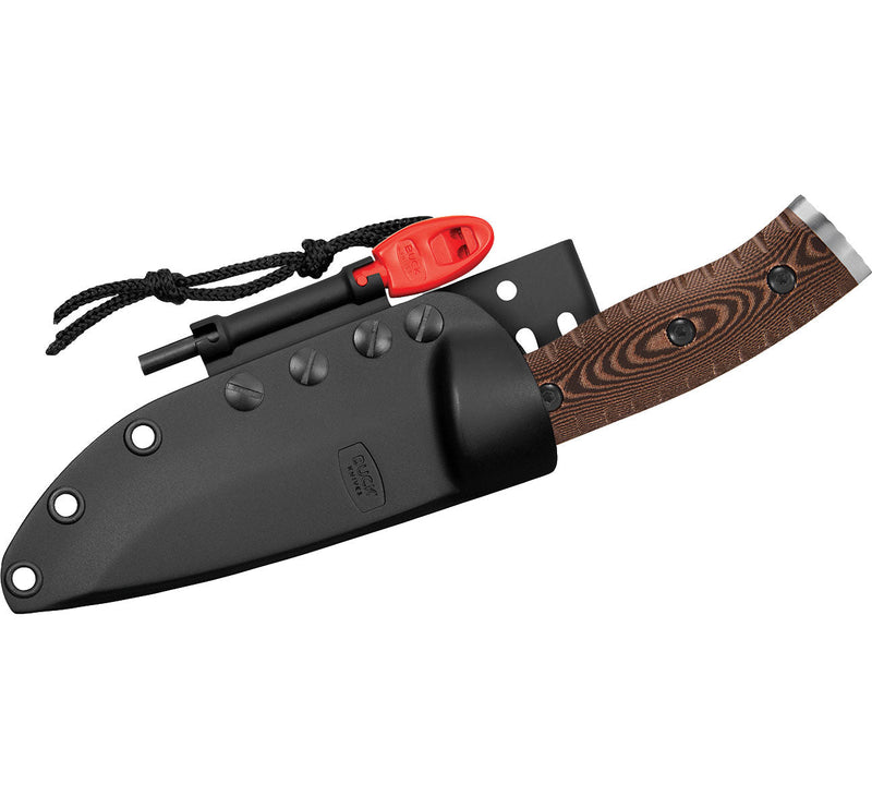 Sheath with whistle and fire starter 