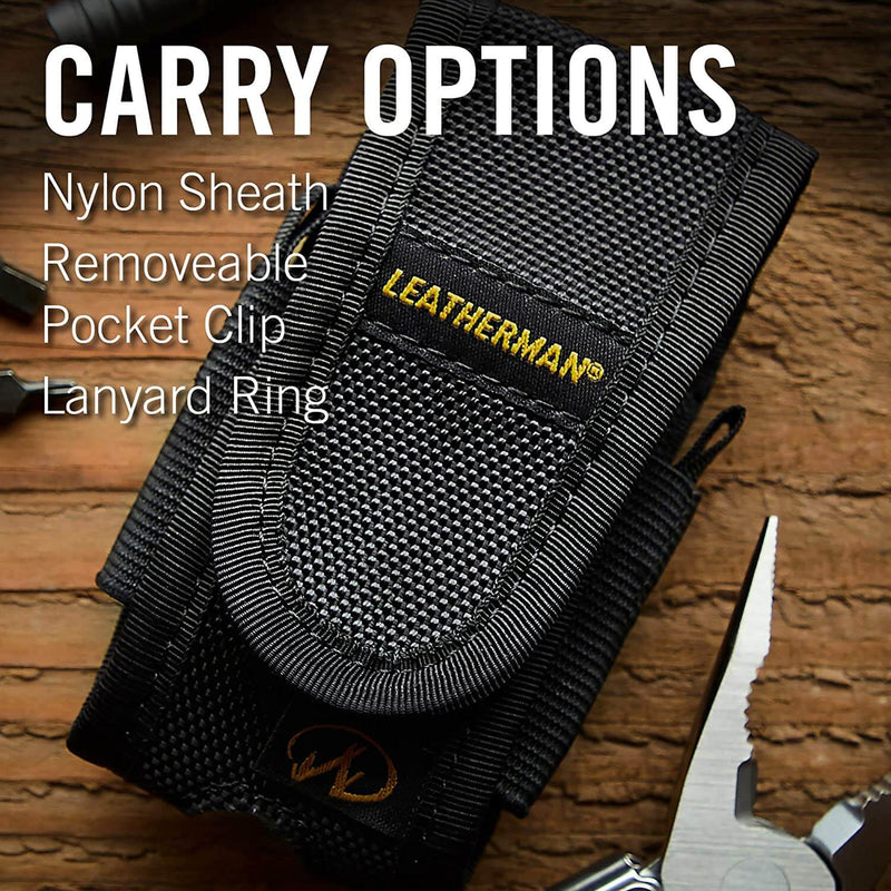 Carry options,  nylon sheath pcket clip lanyard ring