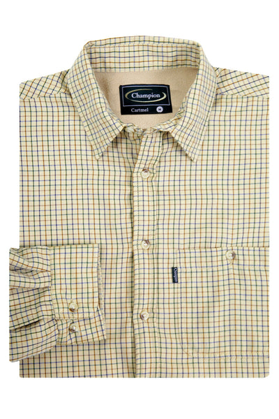 stone Champion Cartmel Lined Shirt in Tattersall Check