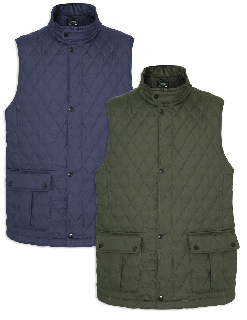 Champion Ashby Quilted Body Warmer | Olive & Navy