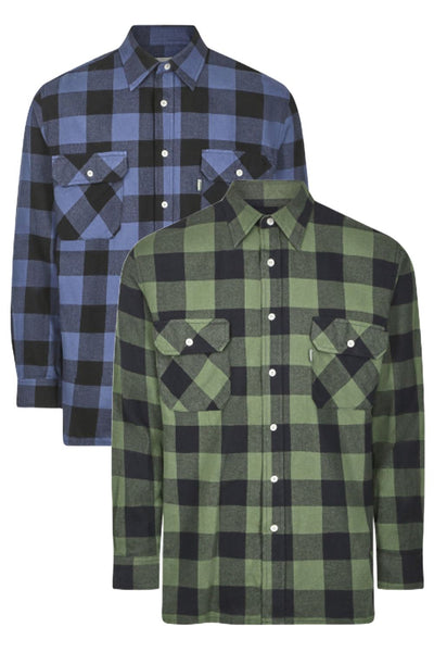 Champion Arran Long Sleeve Shirt in Blue and Green