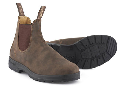 Blundstone Slip on market boot in brown rustic leather