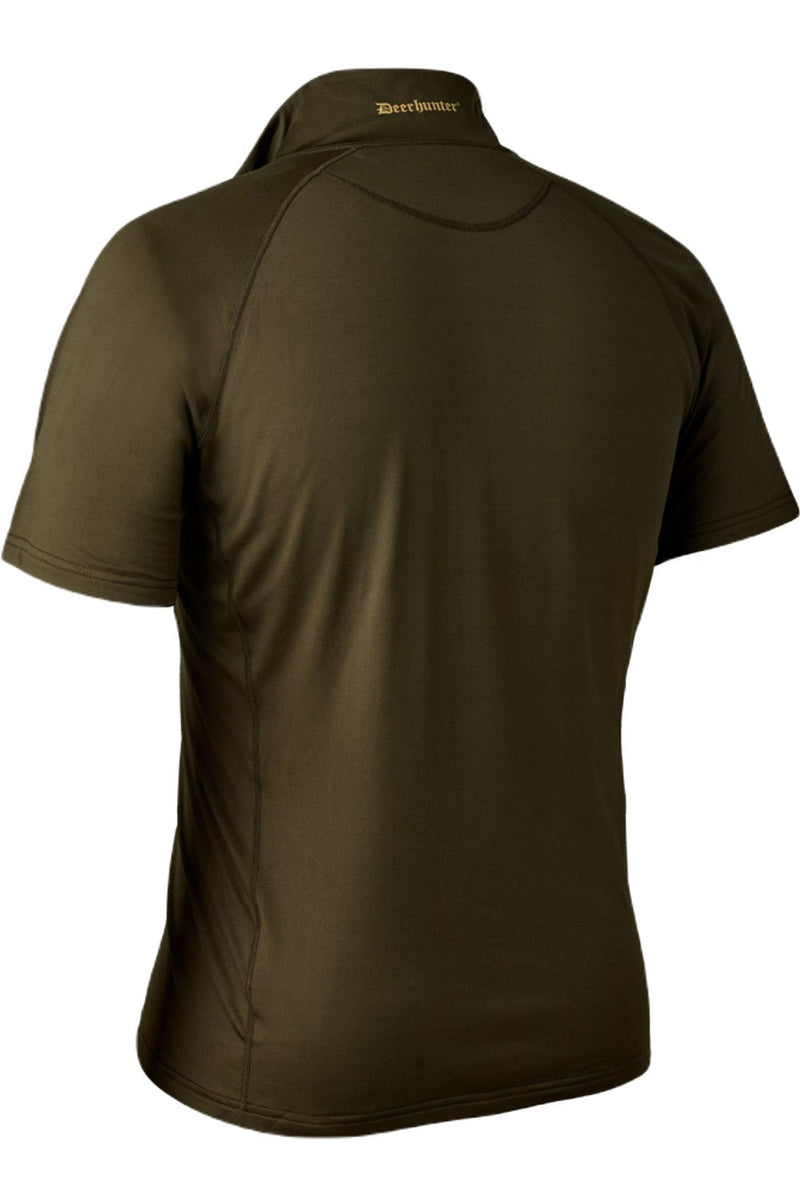Deerhunter Excape Insulated T-Shirt With Zip-Neck In Art Green
