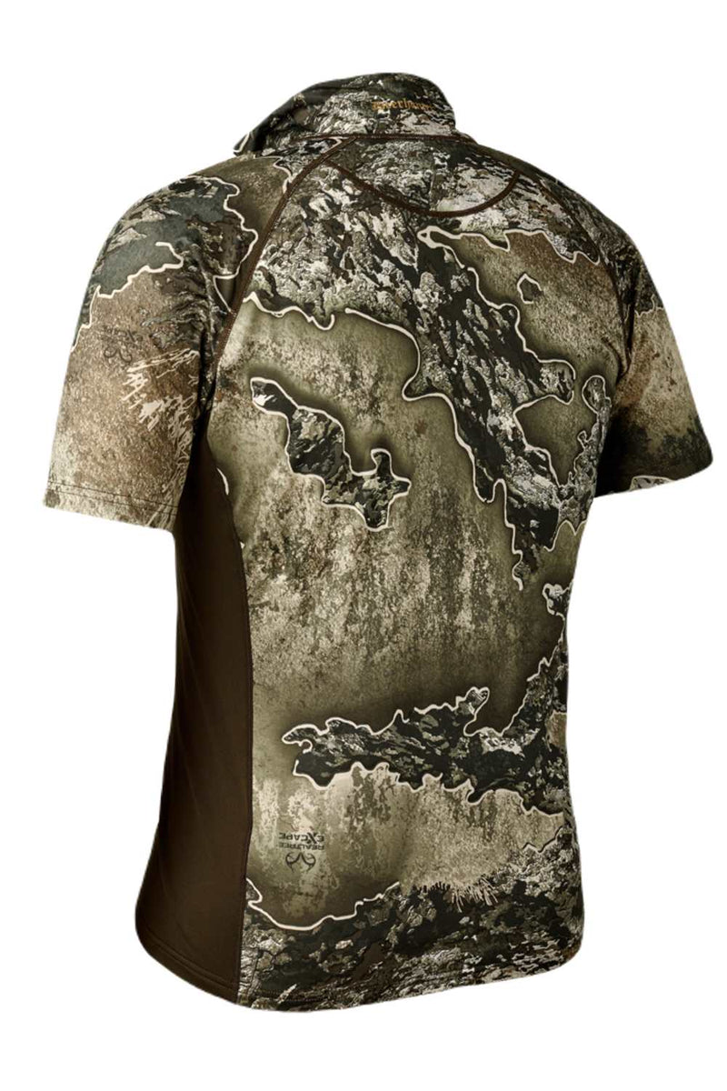 Deerhunter Excape Insulated T-Shirt With Zip-Neck In RealTree Excape