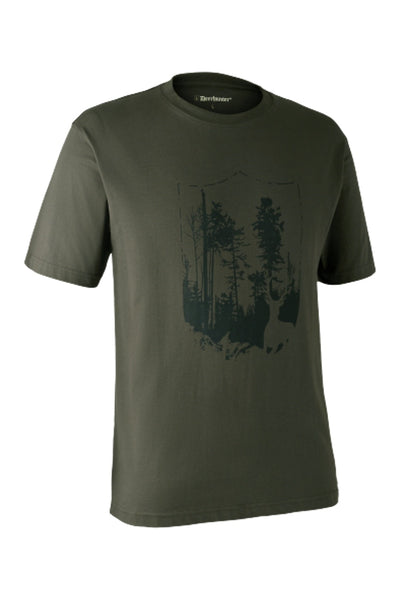 Deerhunter T-Shirts With Shield In Bark Green