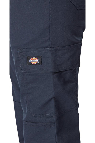 Dickies Women's Everyday Flex Trousers in Navy close up of side pocket