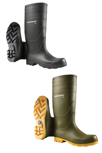 Dunlop Universal Wellingtons In Black and Green