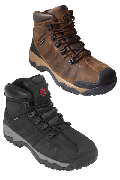 Fort Deben Waterproof Safety Boot in Black and Brown