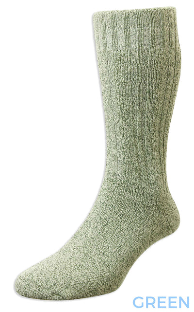 green HJ Hall Cotton Rich Boot Sock